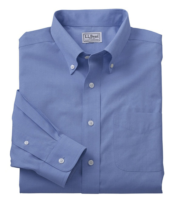 Wrinkle-Free Pinpoint Oxford Cloth Shirt, French Blue, largeimage number 0