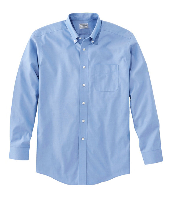 Wrinkle-Free Pinpoint Oxford Cloth Shirt, French Blue, large image number 3