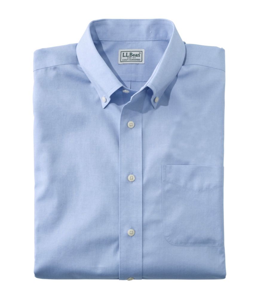 Wrinkle-Free Pinpoint Oxford Cloth Shirt, Blue, small image number 0