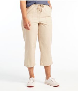 Women's Sunwashed Canvas Pants, Straight-Leg Crop