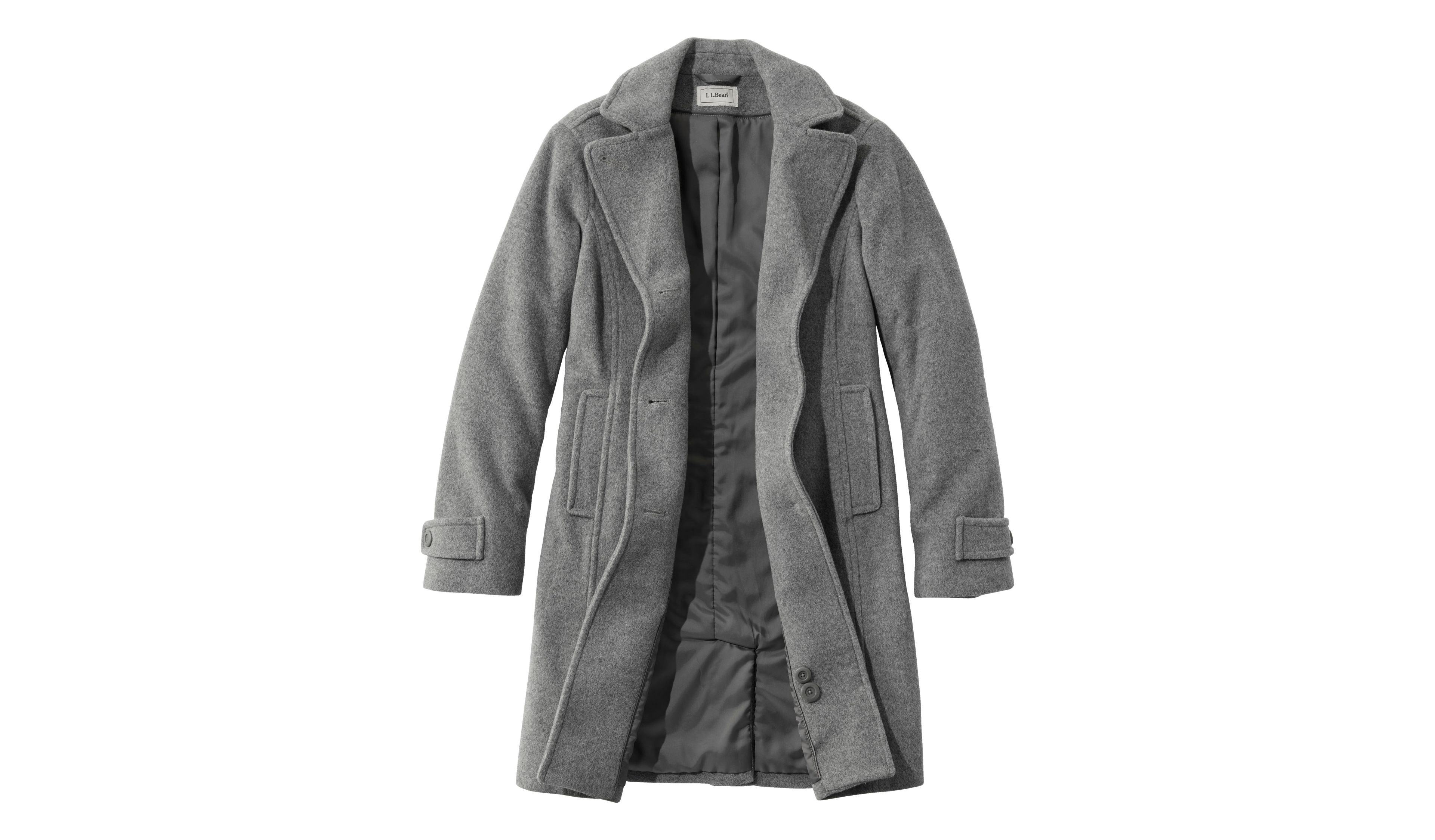 Women's Classic Lambswool Polo Coat, Three-Quarter Length