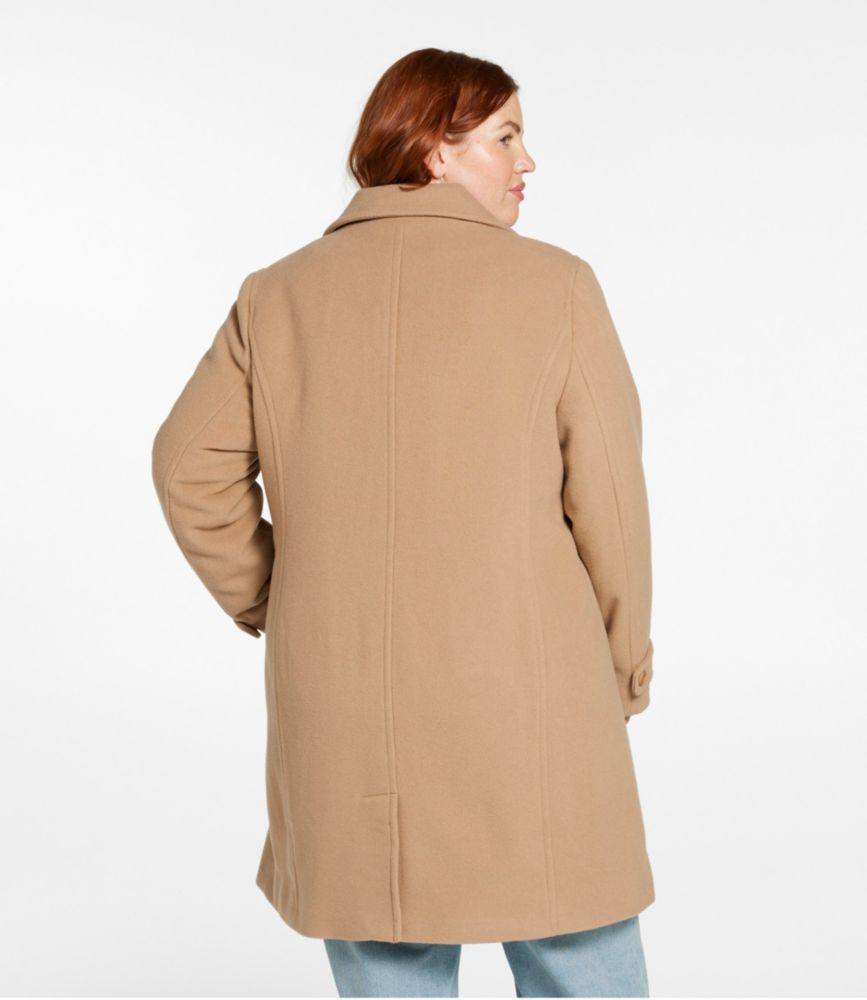 Women's Classic Lambswool Polo Coat, Three-Quarter Length