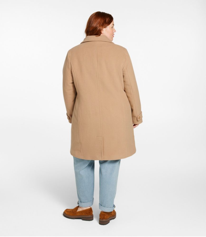 Women's Classic Lambswool Polo Coat, Three-Quarter Length