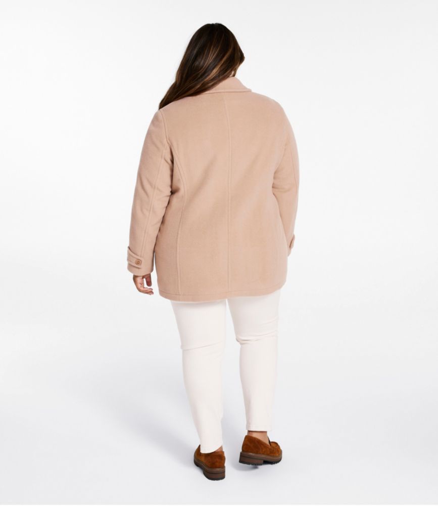 Women's Classic Lambswool Peacoat, Camel, small image number 5