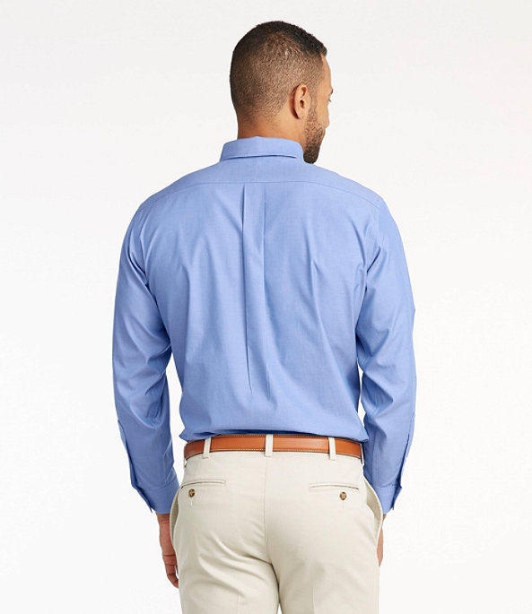 Wrinkle-Resistant Pinpoint Oxford Cloth Shirt, Neck Sizes, French Blue, large image number 2