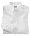 Wrinkle-Resistant Pinpoint Oxford Cloth Shirt, Neck Sizes, White, small image number 0