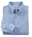 Wrinkle-Resistant Pinpoint Oxford Cloth Shirt, Neck Sizes, Blue, small image number 0