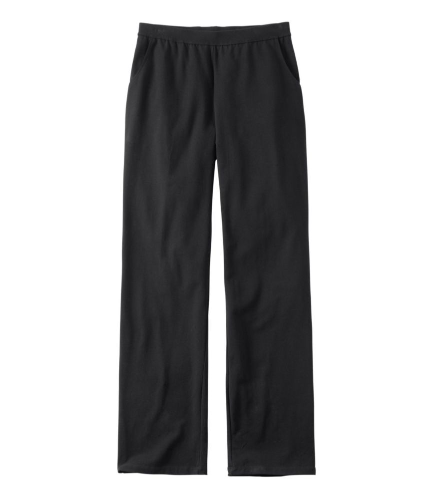 black straight fit pants