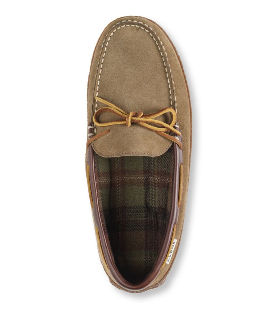 men's flannel lined moccasin slippers