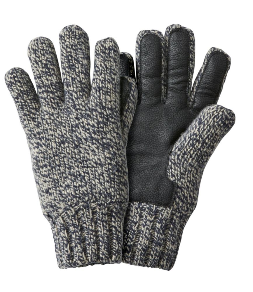 grey wool gloves