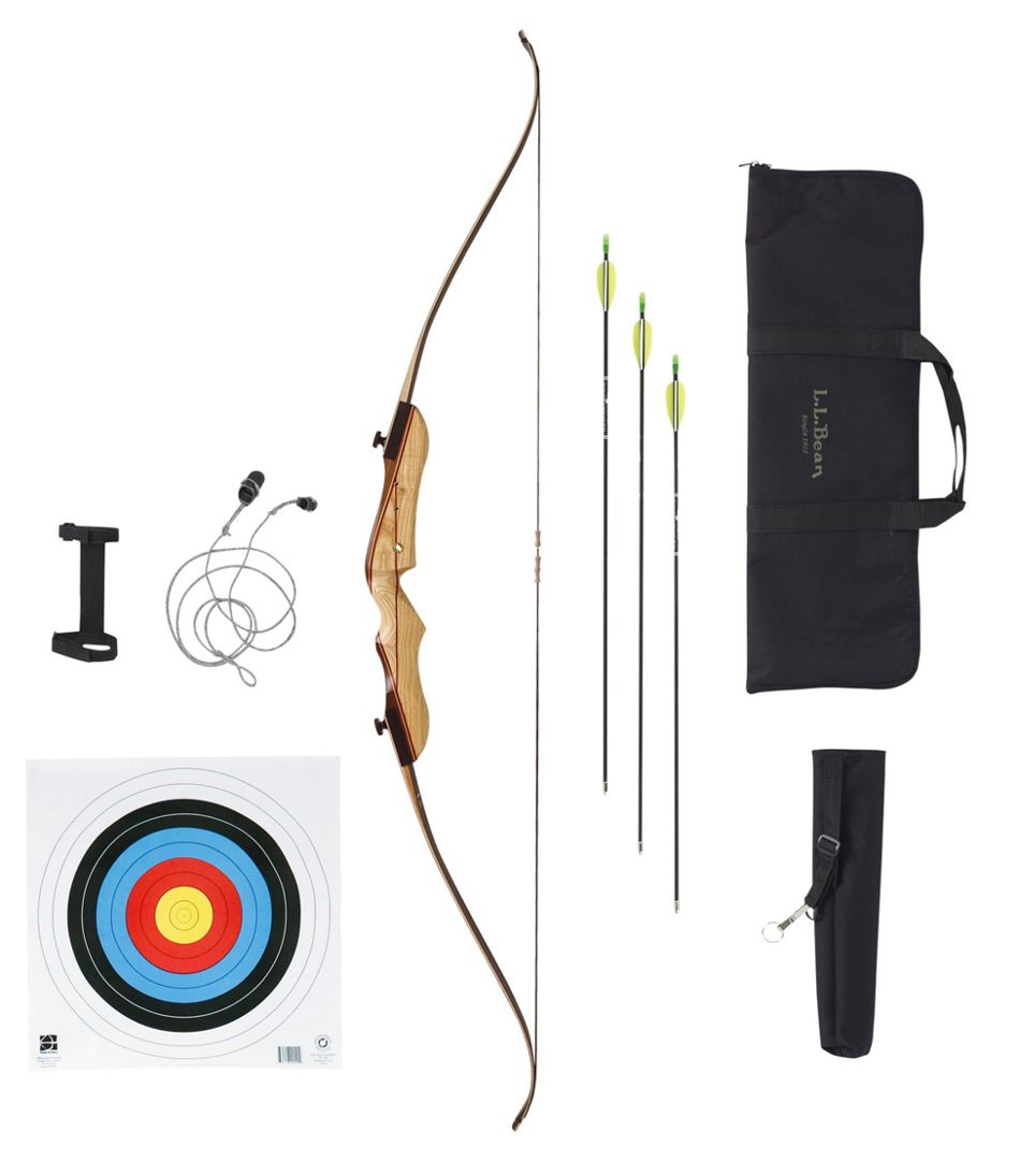 44" RED WITH THREE ARROWS RECURVE JUNIOR YOUTH BOW SET/ LONGBOW KIT 