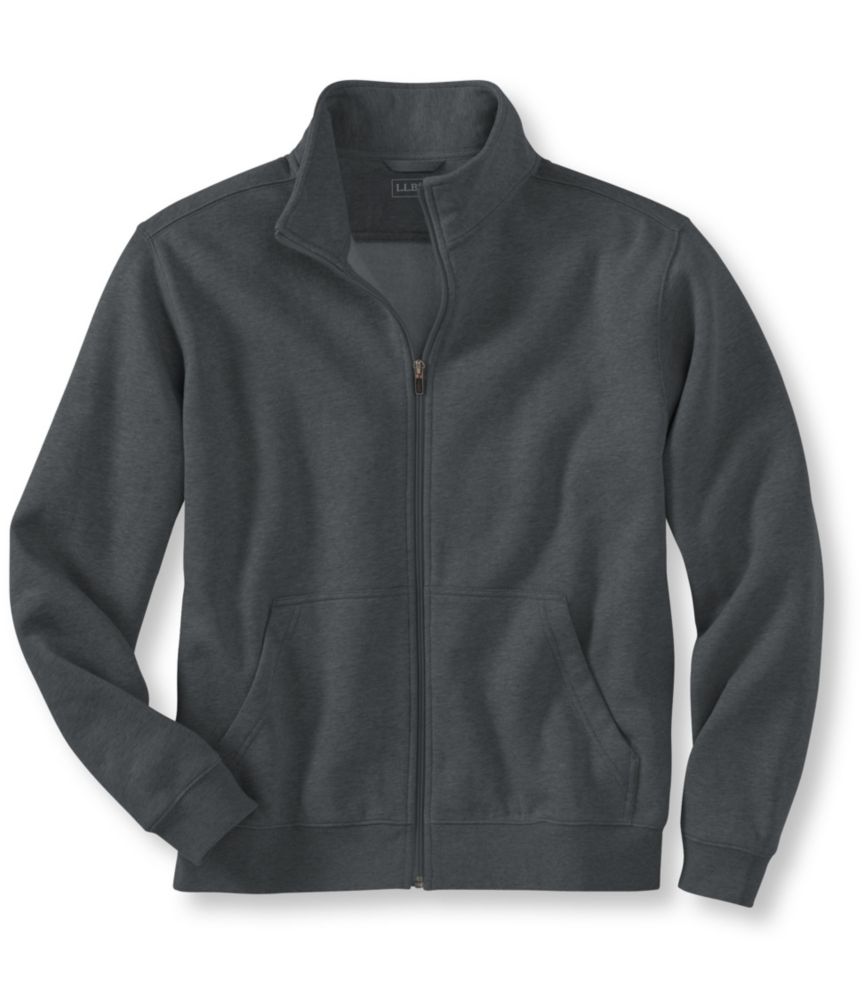 hoodless zip up sweatshirt