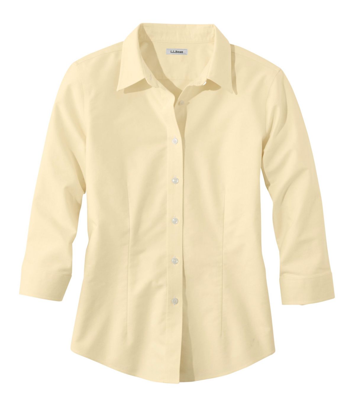 Women's Classic Oxford Cloth Shirt, Three-Quarter-Sleeve 
