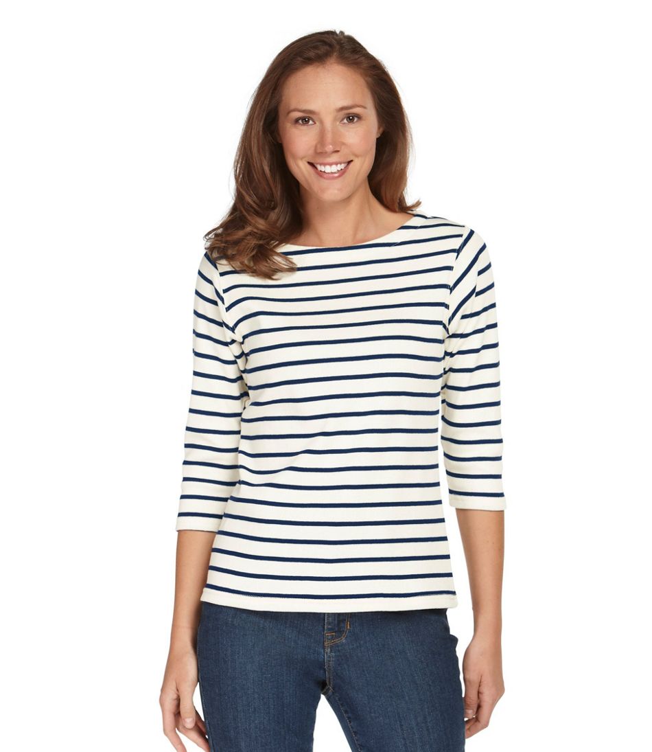 Women's French Sailor's Three-Quarter-Sleeve Boatneck | Shirts Tops at L.L.Bean