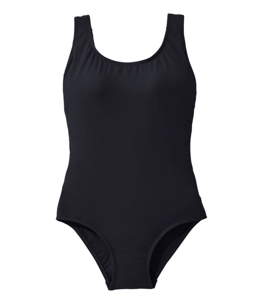 Womens BeanSport Swimwear, Tanksuit Black 8, Nylon Blend L.L.Bean
