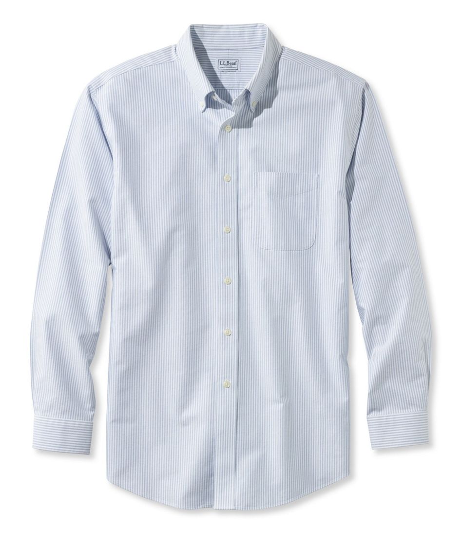 Men's Wrinkle-Free Classic Oxford Cloth Shirt, Slightly Fitted ...