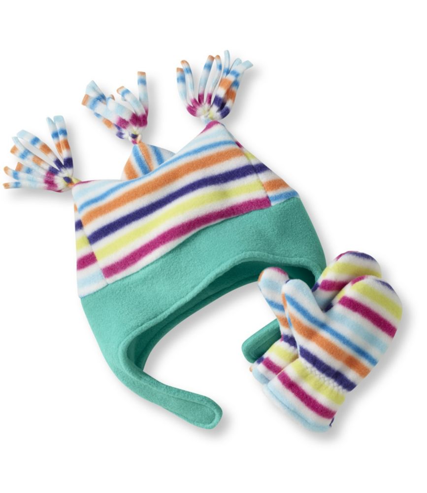 infant fleece hat and mittens