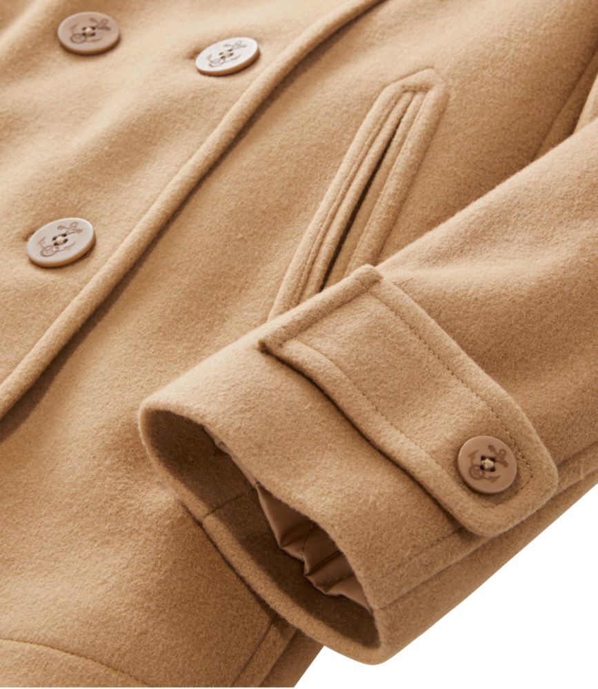 Women's Classic Lambswool Peacoat, Camel, small image number 7