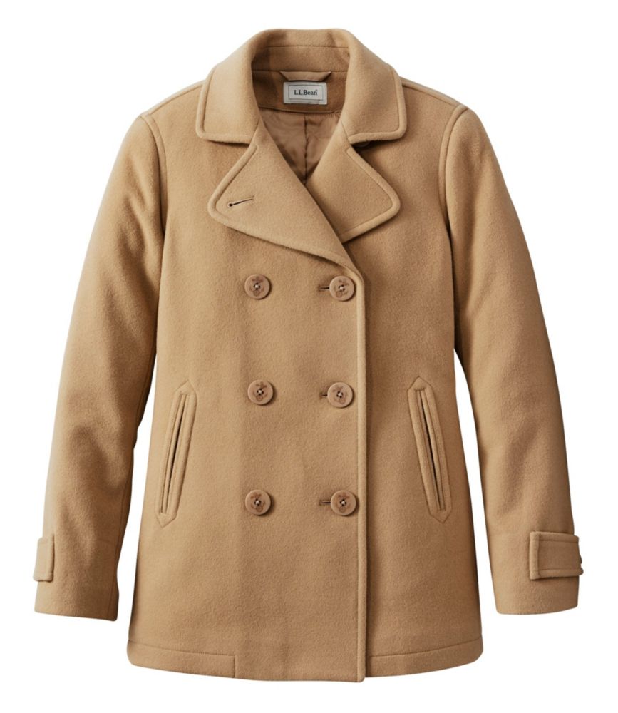 tan wool peacoat