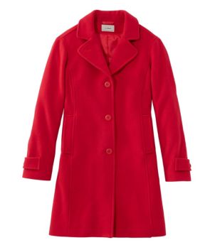 Women's Classic Lambswool Polo Coat, Three-Quarter Length