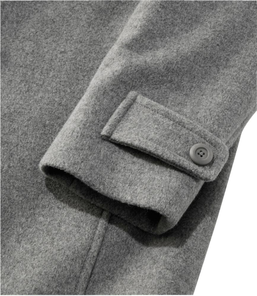 Women's Classic Lambswool Polo Coat, Three-Quarter Length, Light Gray Heather, small image number 7