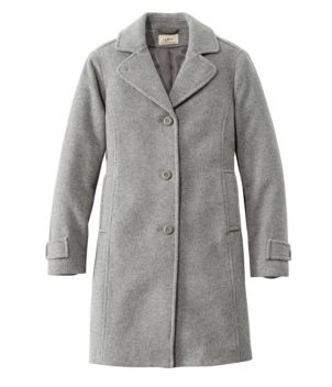 Women's Classic Lambswool Polo Coat, Three-Quarter