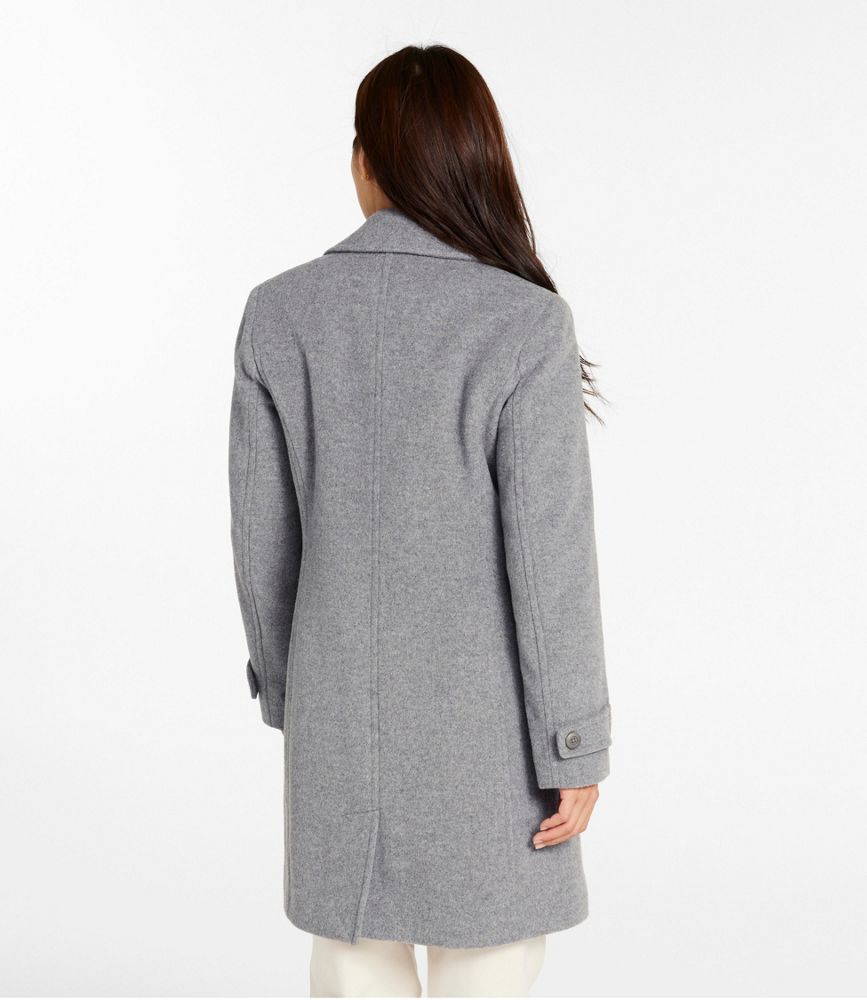 Women's Classic Lambswool Polo Coat, Three-Quarter