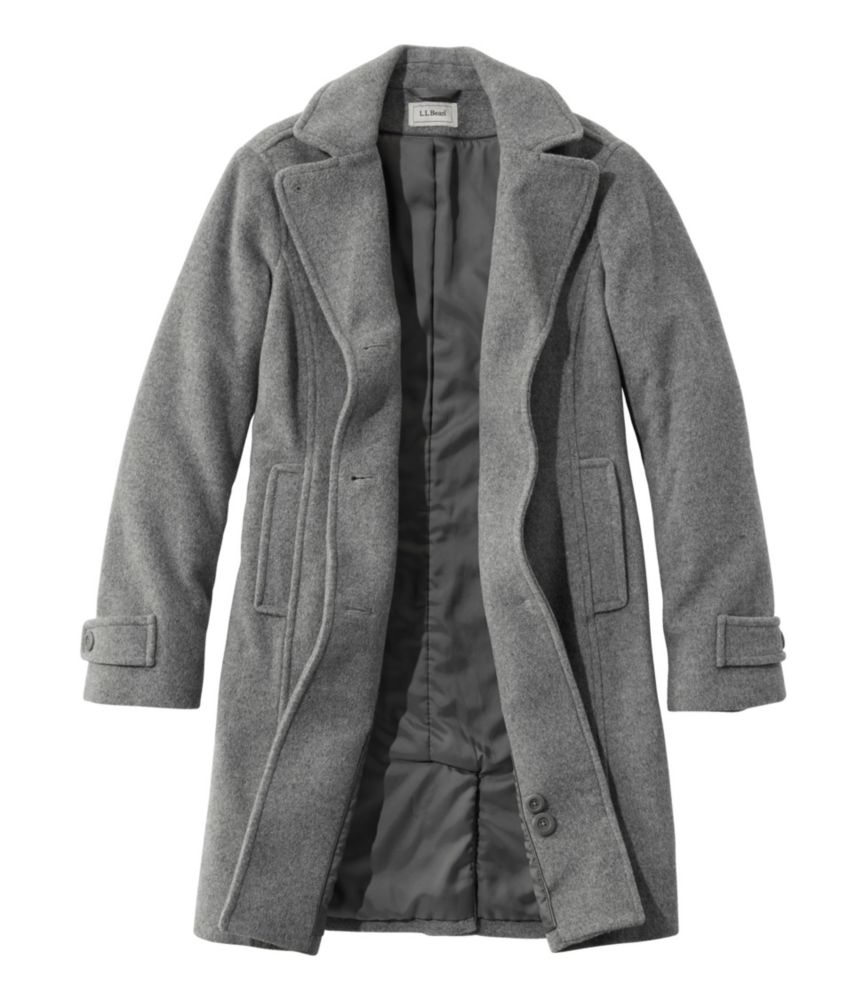 Women's Classic Lambswool Polo Coat, Three-Quarter Length