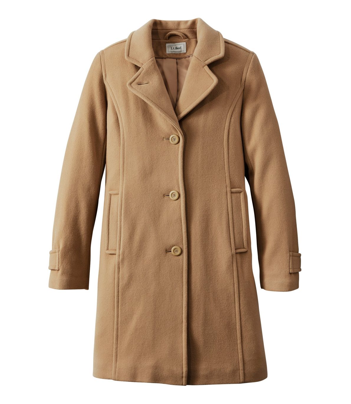 Women's Classic Lambswool Polo Coat, ThreeQuarter at L.L. Bean