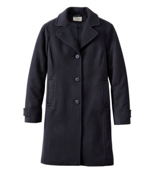 Women's Classic Lambswool Polo Coat, Three-Quarter