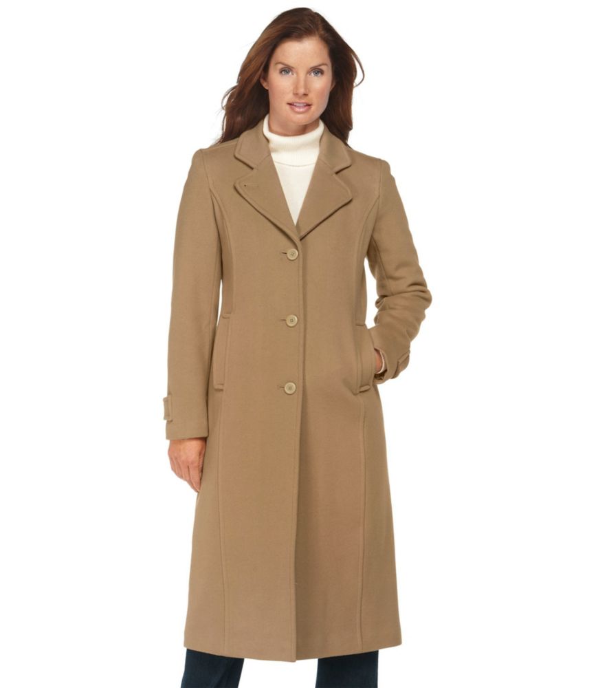 Women's Classic Lambswool Polo Coat, Long