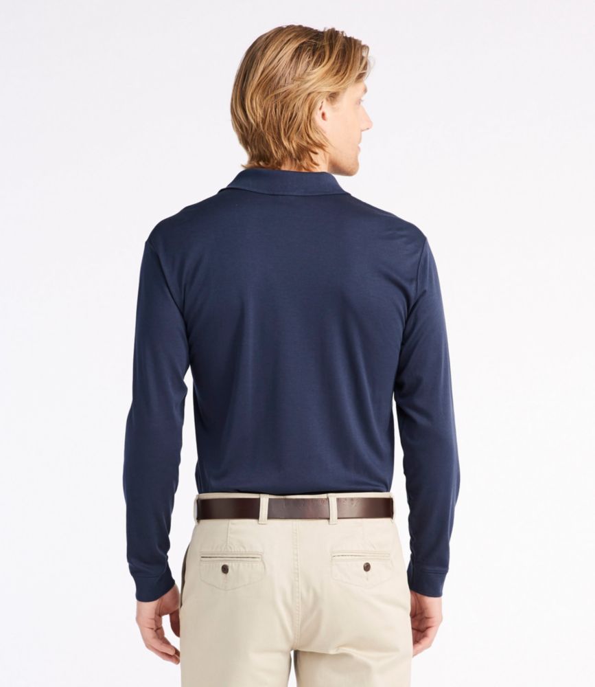 Men's Pima Cotton Polo, Traditional Fit LongSleeve Shirts at L.L.Bean