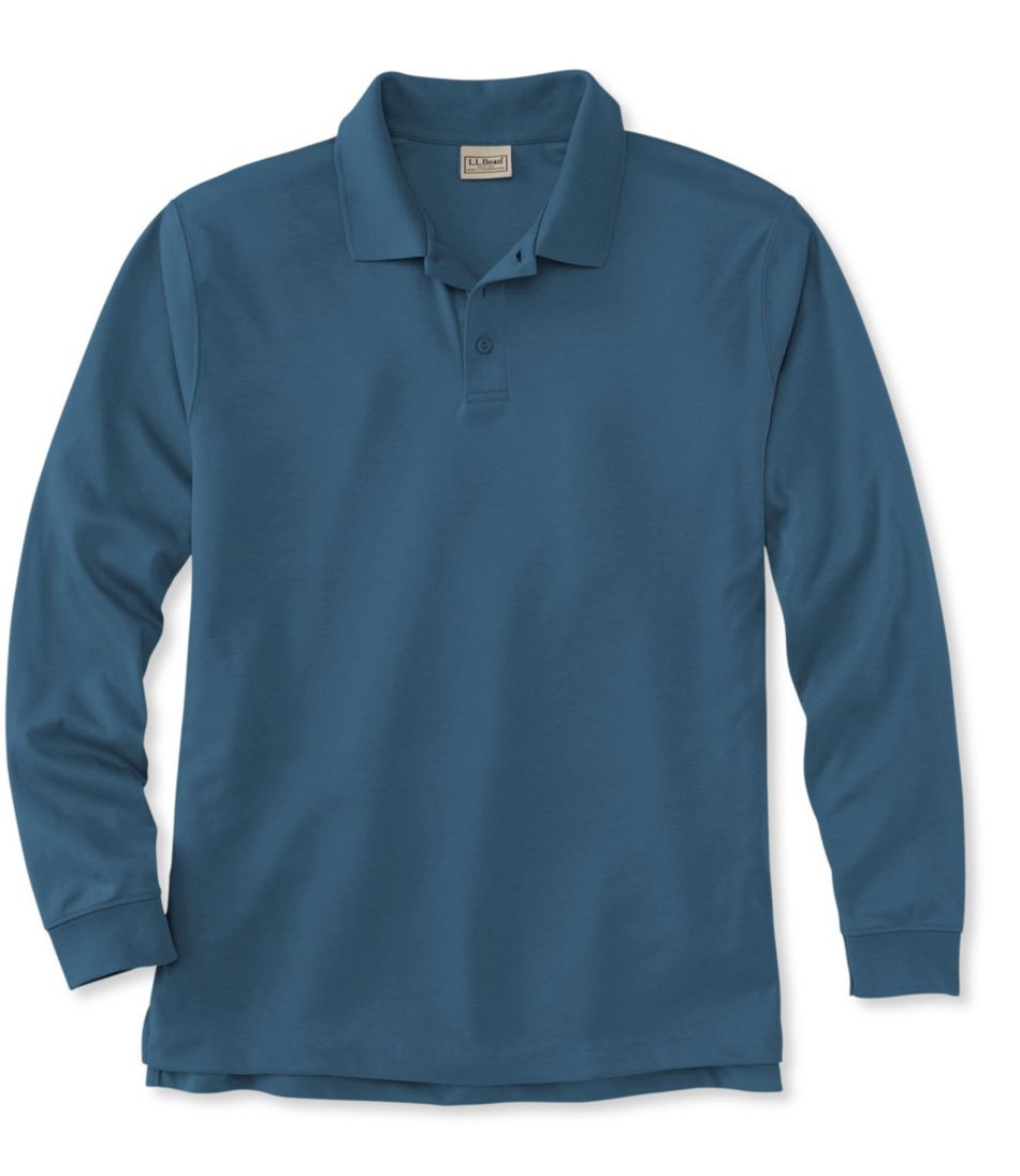 Men's Pima Cotton Polo, Traditional Fit Long-Sleeve | Shirts at L.L.Bean