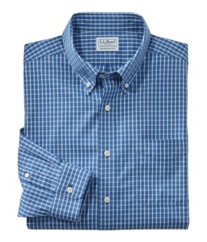 Men's Wrinkle-Free Pinpoint Oxford Cloth Shirt, Traditional Fit Tattersall