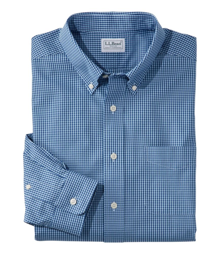 Men's Wrinkle-Free Pinpoint Oxford Cloth Shirt, Traditional Fit Tattersall  | Dress Shirts at L.L.Bean