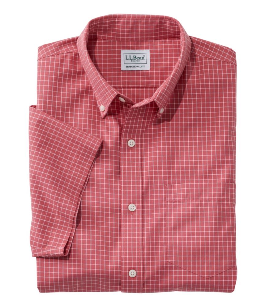 Men's Wrinkle-Free Pinpoint Oxford Cloth Shirt, Traditional Fit Tattersall