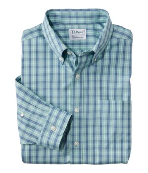 Men's Wrinkle-Free Pinpoint Oxford Cloth Shirt, Traditional Fit Tattersall
