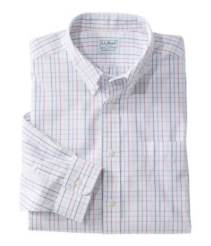 Men's Wrinkle-Free Pinpoint Oxford Cloth Shirt, Traditional Fit Tattersall