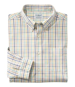 Men's Wrinkle-Free Pinpoint Oxford Cloth Shirt, Traditional Fit Tattersall