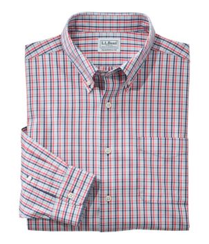 Men's Wrinkle-Free Pinpoint Oxford Cloth Shirt, Traditional Fit Tattersall