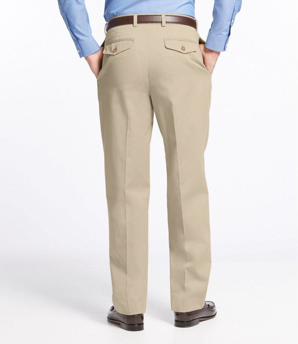 Men's Wrinkle-Free Dress Chinos, Natural Fit Pleated