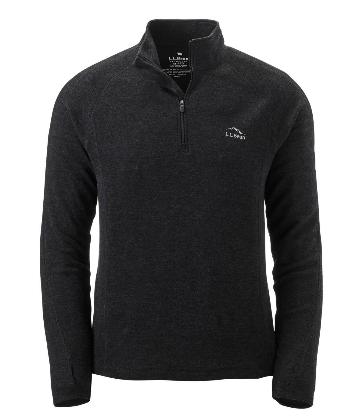 Men's Cresta Wool Midweight 250 Base Layer, QuarterZip at L.L. Bean