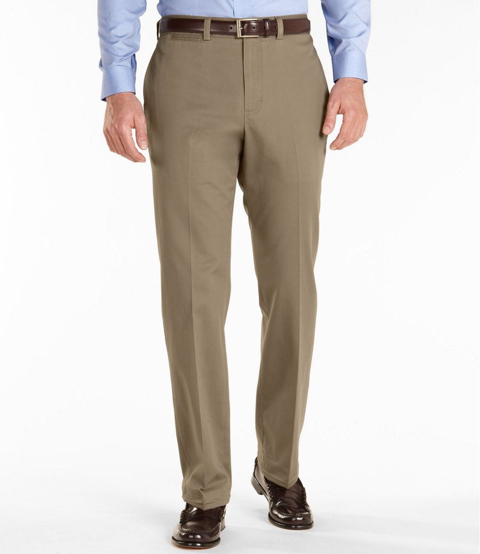Men's Wrinkle-Free Dress Chinos, Standard Fit Plain Front