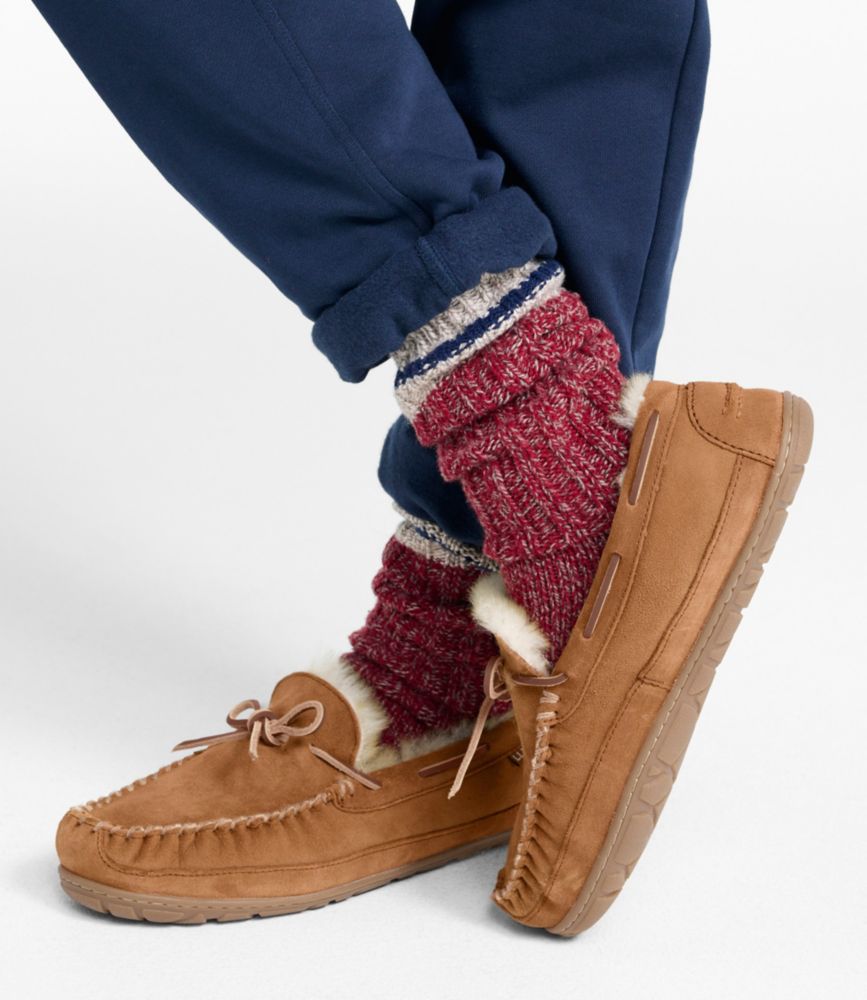 Men's Wicked Good Moccasins, Carbon Navy/Saddle, small image number 7