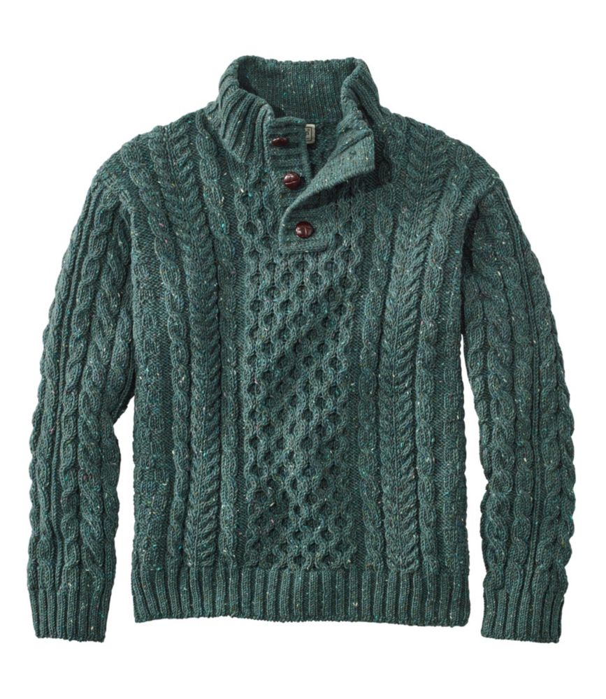 mens irish wool cardigan sweater
