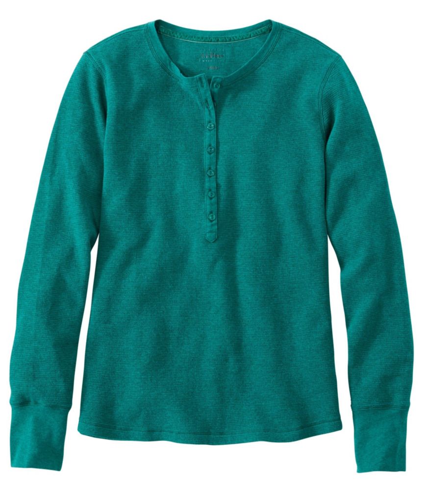 Women's WaffleKnit Tee Henley Tees & Knit Tops at L.L.Bean