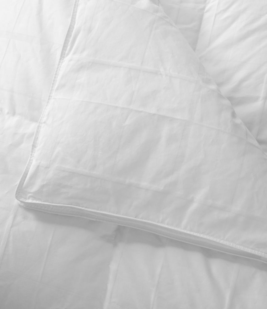 Sateen White Goose Down Comforter, Warmer, White, small image number 3
