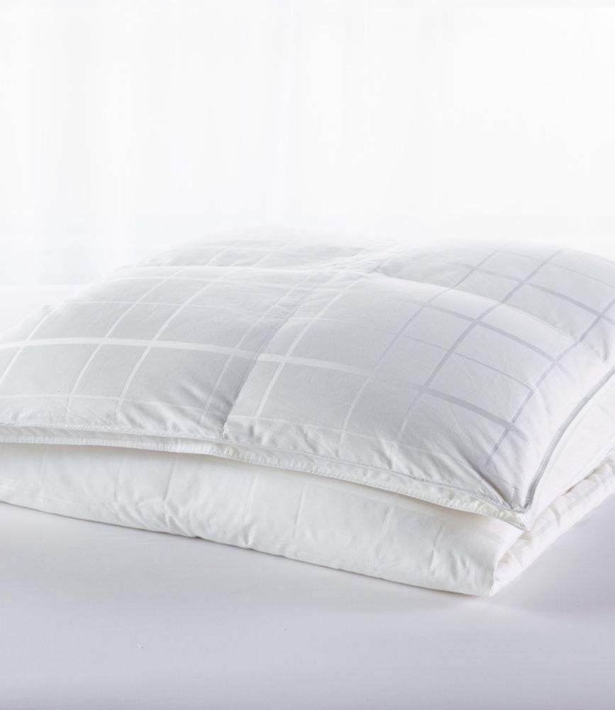 Sateen White Goose Down Comforter, Warmer, White, small image number 1