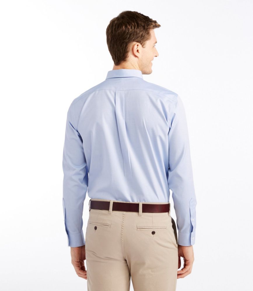 Men's Wrinkle-Free Pinpoint Oxford Cloth Shirt, Slightly Fitted | Dress ...