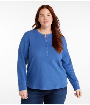 Women's Waffle-Knit Henley